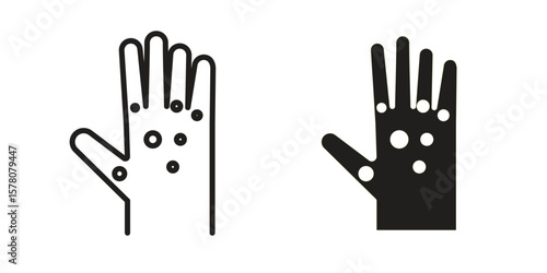 Rash hand icon vector design, perfect for website ui designs