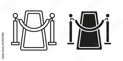 Red carpet icon vector design, perfect for website ui designs