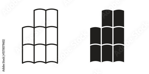 Roof tile icon vector design, perfect for website ui designs