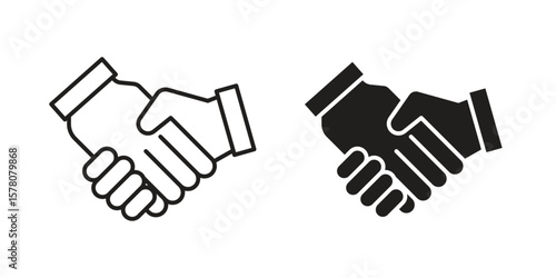 Shake hands icon vector design, perfect for website ui designs