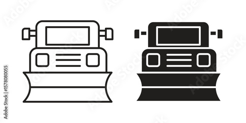 Snowplow icon vector design, perfect for website ui designs
