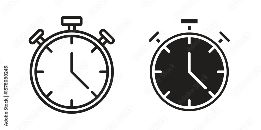Fototapeta premium Stopwatch icon vector design, perfect for website ui designs