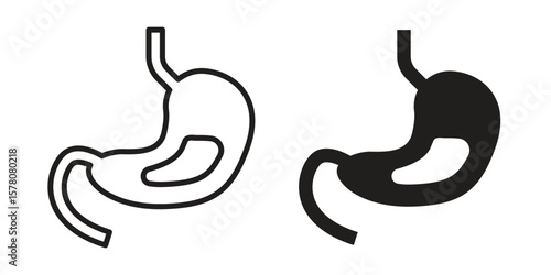 Stomach with Liquids icon vector design, perfect for website ui designs
