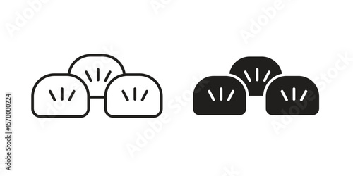 Steamed bread icon vector design, perfect for website ui designs