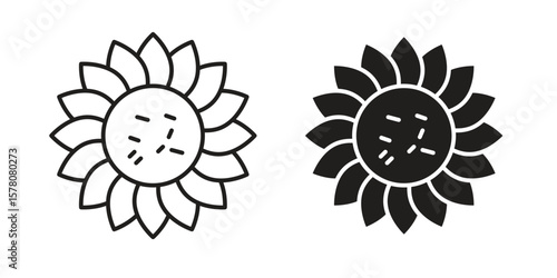 Sunflower icon vector design, perfect for website ui designs
