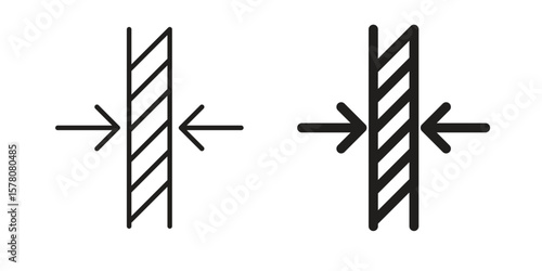 Thickness icon vector design, perfect for website ui designs