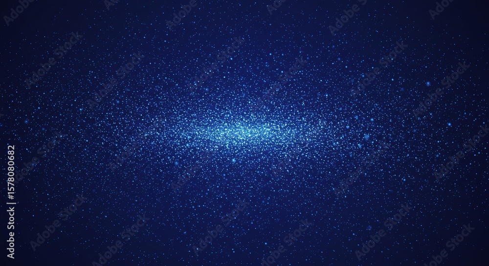 Fototapeta premium Starry Night Sky with Dense Bright Stars in Deep Blue Space Scene