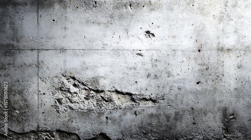 Grey Concrete Wall with Damage Texture