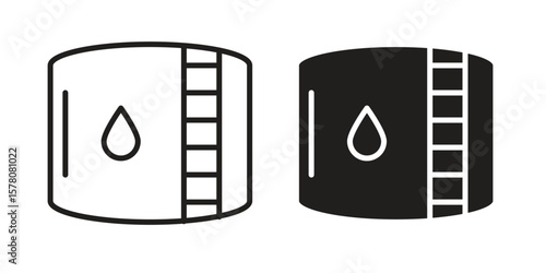 Water tank icon vector design, perfect for website ui designs
