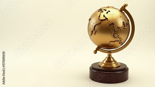 golden globe isolated on white