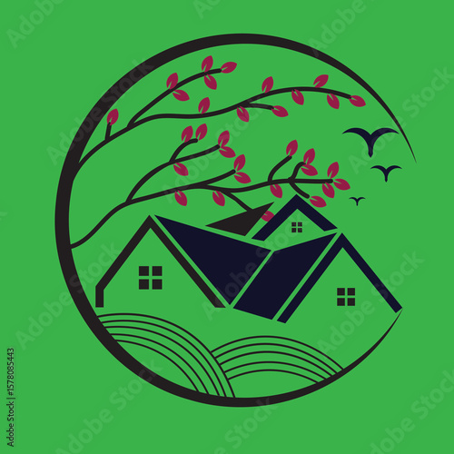 PrintThe Cherry Hill Estates logo embodies elegance, nature, and luxury. It features a sleek, modern design with a stylized cherry tree or cherry blossom motif, symbolizing growth and sophistication. 
