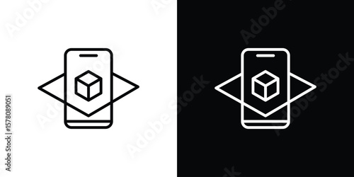 Ar apps icon illustration symbol or logo collection.
