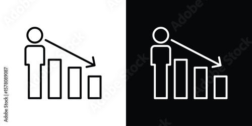 Attrition icon illustration symbol or logo collection.