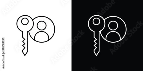 Authentication icon illustration symbol or logo collection.