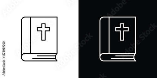 Bible icon illustration symbol or logo collection.
