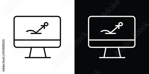 Bounce rate icon illustration symbol or logo collection.