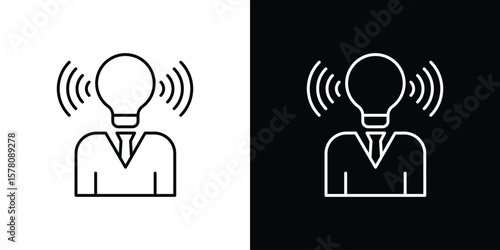 Brand awareness icon illustration symbol or logo collection.