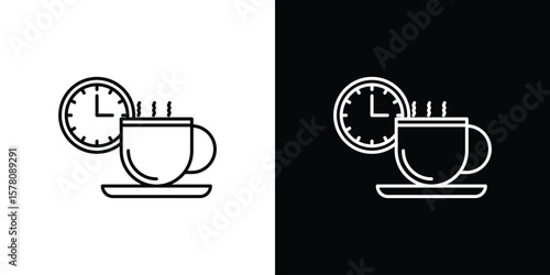 Break icon illustration symbol or logo collection.