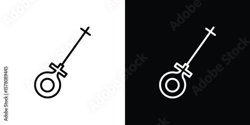 Car dipstick icon illustration symbol or logo collection.