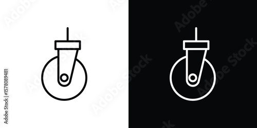 Cart trolley wheel icon illustration symbol or logo collection.