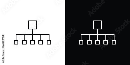 classification icon illustration symbol or logo collection.