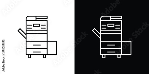 Copier icon illustration symbol or logo collection.