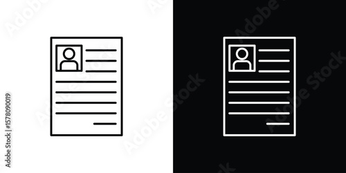 Curriculum icon illustration symbol or logo collection.