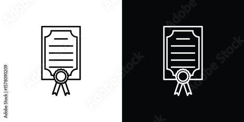 Diploma icon illustration symbol or logo collection.