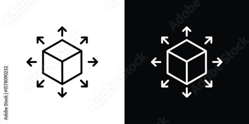 Distribution box icon illustration symbol or logo collection.