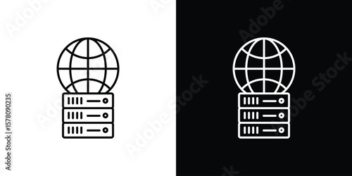 DNS icon illustration symbol or logo collection.