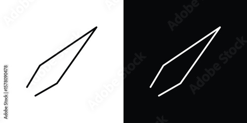 Eyebrow tweezers icon illustration symbol or logo collection.