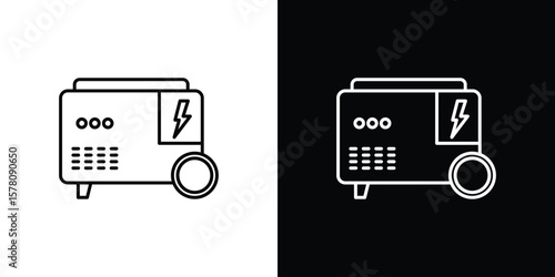 Generator icon illustration symbol or logo collection.