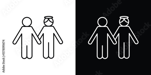 Girlfriend icon illustration symbol or logo collection.