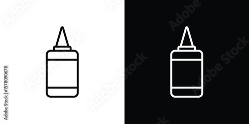Glue icon illustration symbol or logo collection.