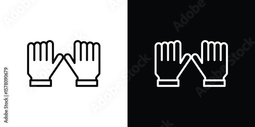 Gloves icon illustration symbol or logo collection.