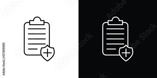 Health insurance icon illustration symbol or logo collection.