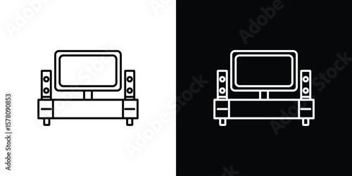 Home cinema icon illustration symbol or logo collection.