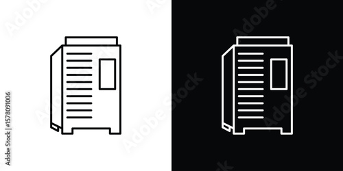 Infrared heat cabin icon illustration symbol or logo collection.