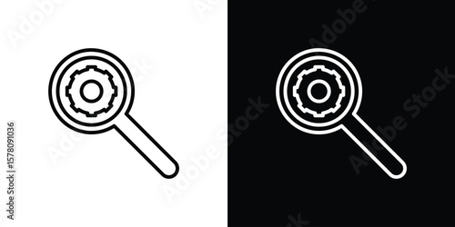 Investigate icon illustration symbol or logo collection.