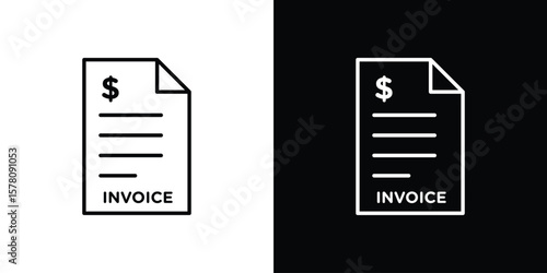 Invoice icon illustration symbol or logo collection.