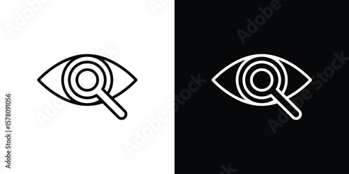 Investigation icon illustration symbol or logo collection.
