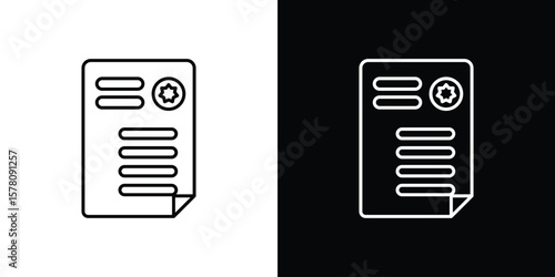 License icon illustration symbol or logo collection.