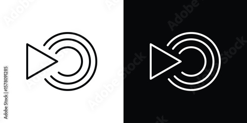 Livestream icon illustration symbol or logo collection.