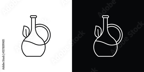 Massage oil icon illustration symbol or logo collection.