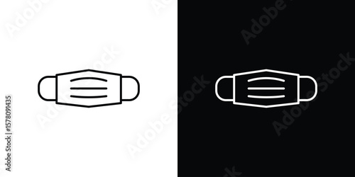 Medical mask icon illustration symbol or logo collection.