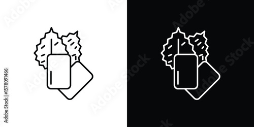 Mint gum icon illustration symbol or logo collection.