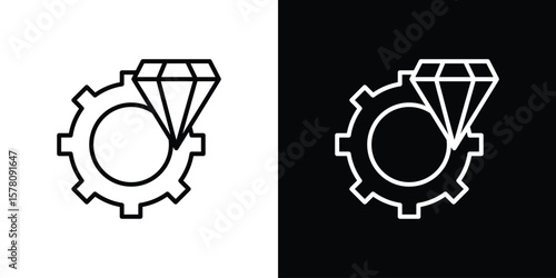 Operational excellence icon illustration symbol or logo collection.