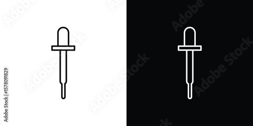 Pipette icon illustration symbol or logo collection.