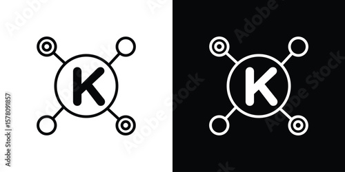 Potassium icon illustration symbol or logo collection.