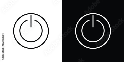 Power icon illustration symbol or logo collection.